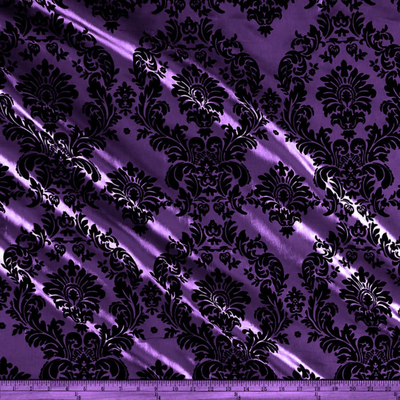 1 Yard Elegant Flocking Taffeta Fabric Polyester for Backdrops & Event Draping